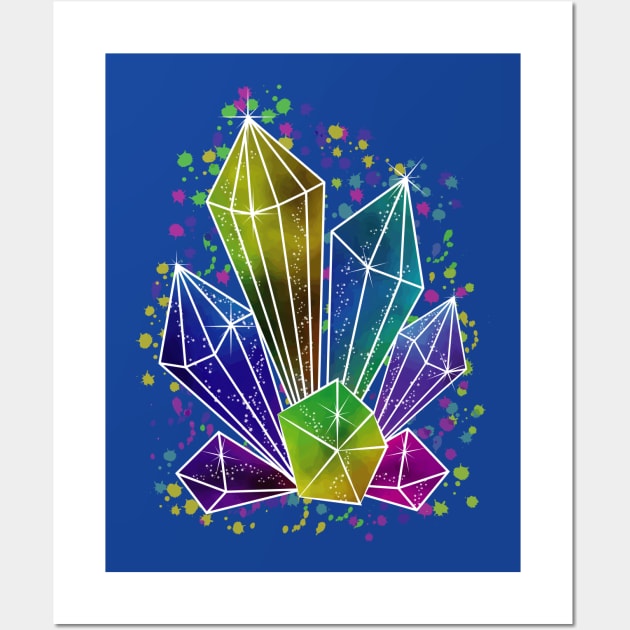 Galaxy Crystals Art Wall Art by Designoholic